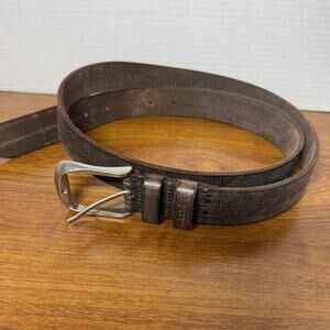 Boconi Nashville Men's Leather Belt 40”Brown Walnut Genuine Leather Rustic